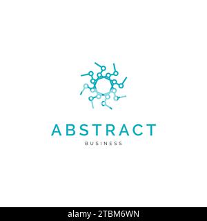 Abstract technology icon logo design inspiration Stock Vector