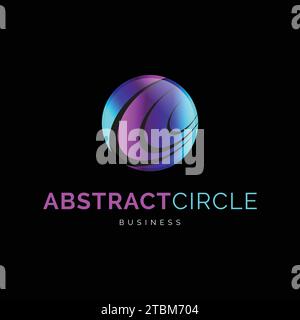 Abstract Circle Icon Logo Design Template Stock Vector