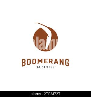 Boomerang Icon Logo Design Template Stock Vector