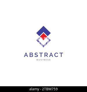 Abstract square icon logo design inspiration Stock Vector