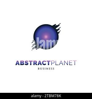 Abstract Planet Icon Logo Design Template Stock Vector