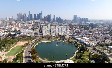 Stock drone photos of Los Angeles California Stock Photo