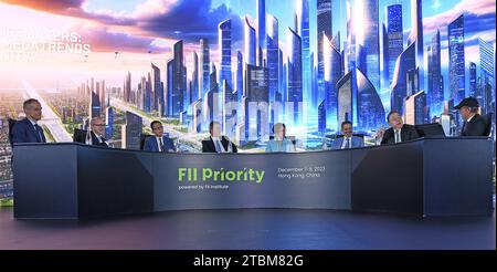 Hong Kong, China. 7th Dec, 2023. Guests attend the Future Investment Initiative (FII) PRIORITY Asia Summit in Hong Kong, south China, Dec. 7, 2023. Credit: Chen Duo/Xinhua/Alamy Live News Stock Photo