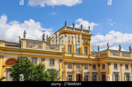 Royal Wilanow Palace in Warsaw. Residence of King John III Sobieski. Poland. August 2019 Stock Photo