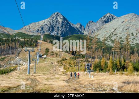 Lomnicky Peak (Lomnicky stit) in the summer. Second highest peak in the High Tatras Stock Photo