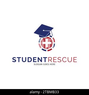 Student Rescue Icon Vector Logo Template Illustration Design Stock Vector