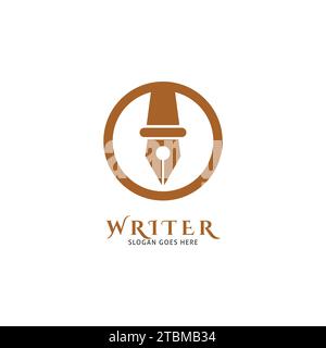Writer Icon Vector Logo Template Illustration Design Stock Vector