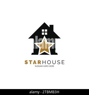 Star House Icon Vector Logo Template Illustration Design Stock Vector