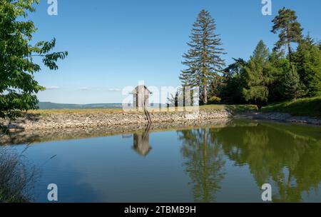 Ottergrund tajch. Highest water reservoir in the Stiavnica Mountains. Banska Stiavnica. Slovakia Stock Photo