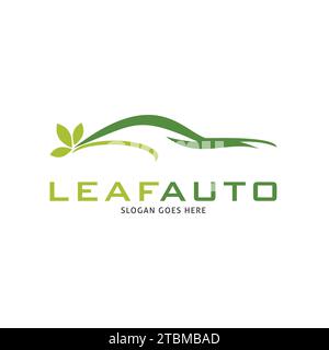 Leaf Auto Icon Vector Logo Template Illustration Design Stock Vector