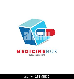 Medicine Box Icon Vector Logo Template Illustration Design Stock Vector
