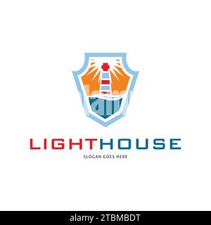 Lighthouse Icon Vector Logo Template Illustration Design Stock Vector