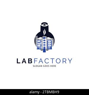 Laboratory Factory Icon Vector Logo Template Illustration Design Stock Vector