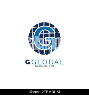 Initial Letter G Global Icon Vector Logo Template Illustration Design Stock Vector
