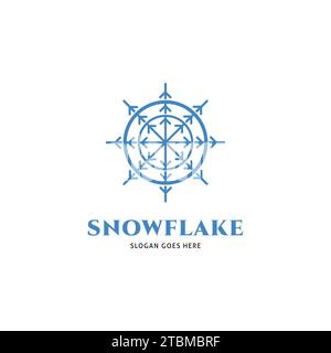 Snowflake Icon Vector Logo Template Illustration Design Stock Vector