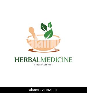 Herbal Medicine Icon Vector Logo Template Illustration Design Stock Vector