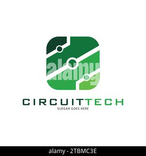 Circuit Technology Icon Vector Logo Template Illustration Design Stock Vector