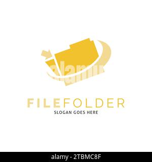 File Folder Icon Vector Logo Template Illustration Design Stock Vector