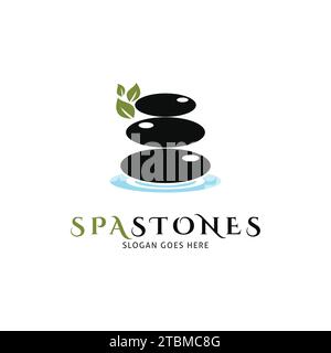 Spa Stones Icon Vector Logo Template Illustration Design Stock Vector
