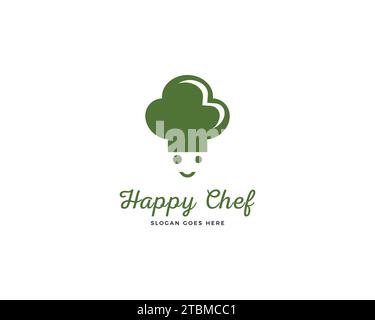 Happy Chef Logo Vector Icon Illustration Stock Vector
