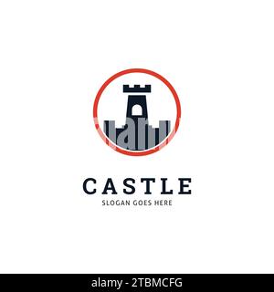 Castle Icon Vector Logo Template Illustration Design Stock Vector