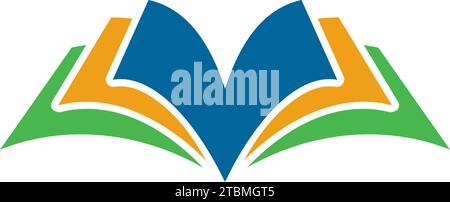 is a symbol in the form of a book symbolizing lessons, learning or education Stock Vector