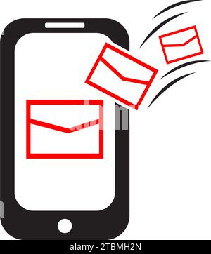 is a symbol that symbolizes the technology, smartphone, communication and messaging Stock Vector