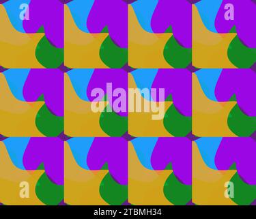 is the art of combining objects so that it becomes a form of pattern background Stock Vector