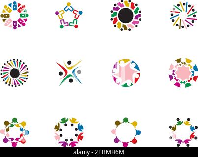 is a symbol related to social, humanitarian, cooperation, teamwork, business, charity or foundation Stock Vector