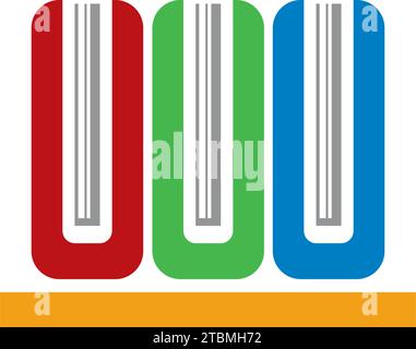 is a symbol in the form of a book symbolizing lessons, learning or education Stock Vector