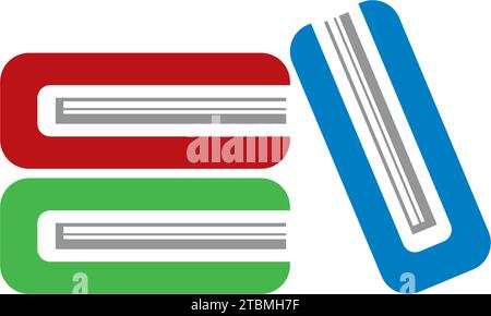 is a symbol in the form of a book symbolizing lessons, learning or education Stock Vector