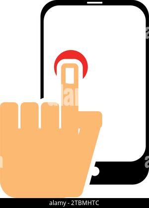 is a symbol related to touch, touch on screen or technology Stock Vector