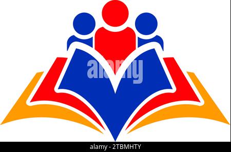 is a symbol in the form of a book symbolizing lessons, learning or education Stock Vector