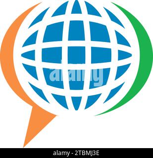 is a symbol related to communication between world and country Stock Vector