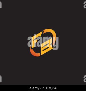 BF combination letter unique initials logo esport for gaming team, youtube, twitch Stock Vector