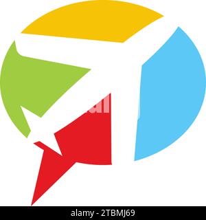is a symbol related to communication and aircraft Stock Vector