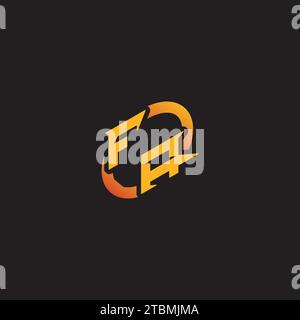 AF combination letter unique initials logo esport for gaming team, youtube, twitch Stock Vector