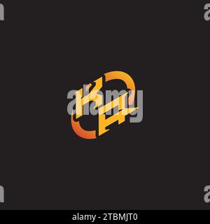 AK combination letter unique initials logo esport for gaming team, youtube, twitch Stock Vector