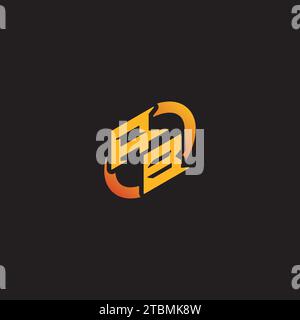 BA combination letter unique initials logo esport for gaming team, youtube, twitch Stock Vector