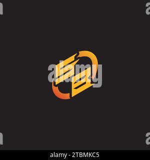 BS combination letter unique initials logo esport for gaming team, youtube, twitch Stock Vector