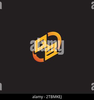 BQ combination letter unique initials logo esport for gaming team, youtube, twitch Stock Vector