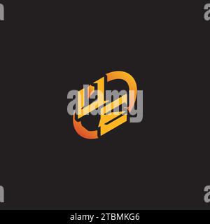 EU combination letter unique initials logo esport for gaming team, youtube, twitch Stock Vector