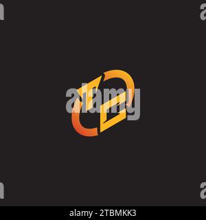 CT combination letter unique initials logo esport for gaming team, youtube, twitch Stock Vector