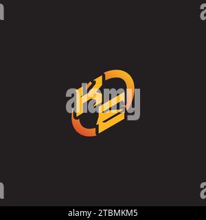 EK combination letter unique initials logo esport for gaming team, youtube, twitch Stock Vector