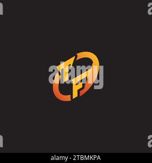 FT combination letter unique initials logo esport for gaming team, youtube, twitch Stock Vector