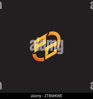 CP combination letter unique initials logo esport for gaming team, youtube, twitch Stock Vector