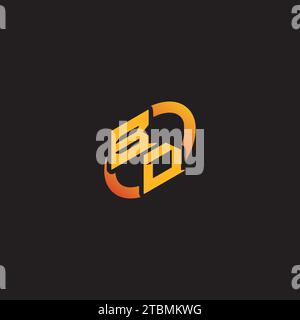 DB combination letter unique initials logo esport for gaming team, youtube, twitch Stock Vector