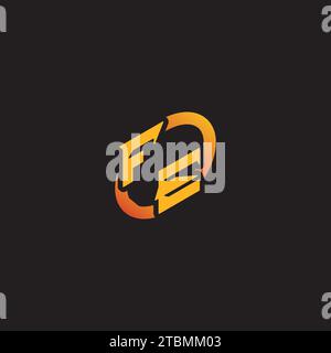 EF combination letter unique initials logo esport for gaming team, youtube, twitch Stock Vector