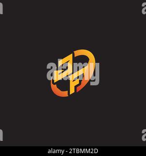 FJ combination letter unique initials logo esport for gaming team, youtube, twitch Stock Vector
