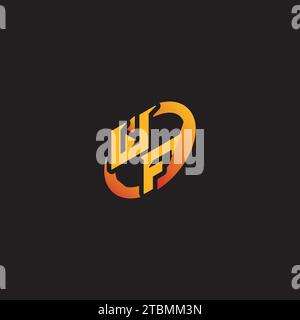 FW combination letter unique initials logo esport for gaming team, youtube, twitch Stock Vector